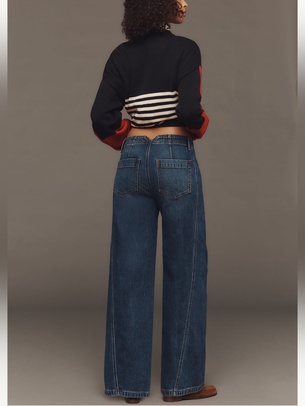 Anthropologie Pilcro Lex Jeans Size 26 High Rise Tapered Dark Denim - Picture 3 of 15